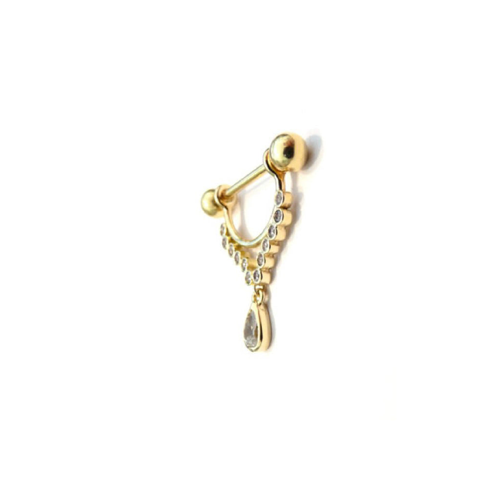 Goldenesbrustwarzenpierging-Bügelfürnippelpiercing-gelbgold