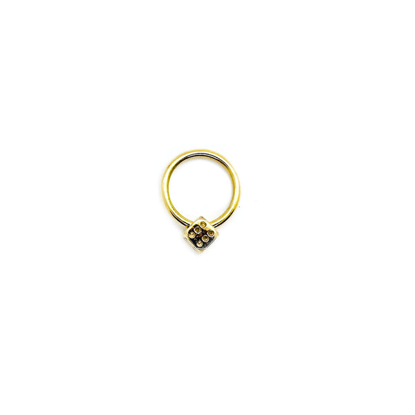 Goldener BCR "Würfelring" 1,6 mm Dicke in 18 kt Gelb-, Weiß- oder Rosé Gold