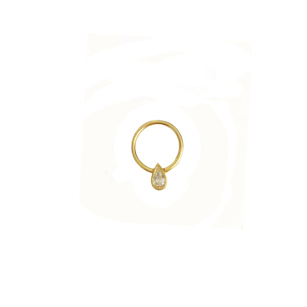 Goldener Lippenbändchen Ring / Smiley Piercing-Ring 1,2 mm 18 kt Gelbgold/Weißgold rhodiniert/Rosé Gold