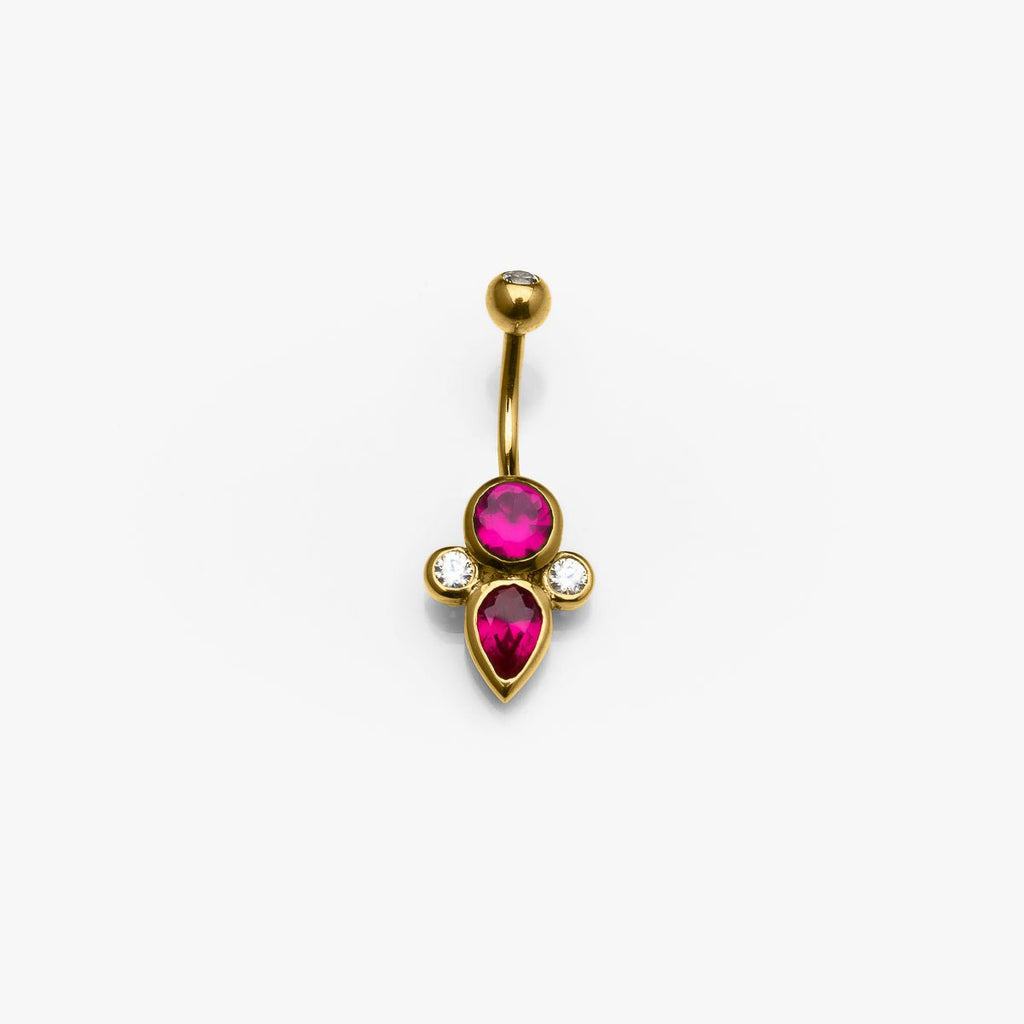 Body Gold Piercingschmuck Goldene Bananen Goldenes Bauchnabelpiercing „Fantasy“ in 18 kt Gelbgold