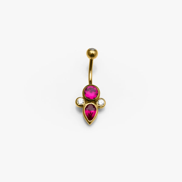 Body Gold Piercingschmuck Goldene Bananen Goldenes Bauchnabelpiercing „Fantasy“ in 18 kt Gelbgold