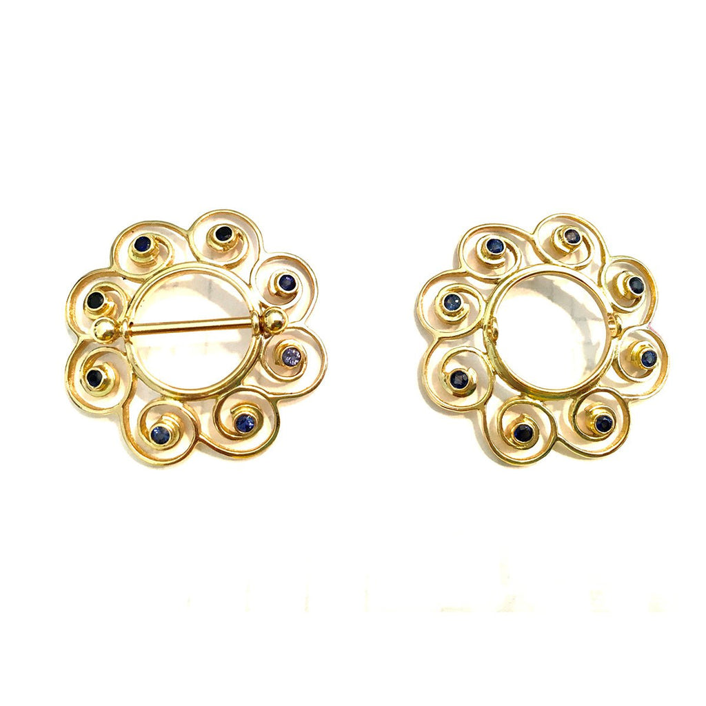 Body Gold Piercingschmuck Intim/Brustschmuck Goldene Blume für Brustwarzen/Nippelpiercing in 18 kt Gelbgold/Weißgold oder Rosé Gold