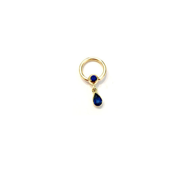 Body Gold Piercingschmuck Intim/Brustschmuck Goldener Klitorisvorhautring  "Drop"  für das Klitorisvorhautpiercing in 18 kt Gelbgold