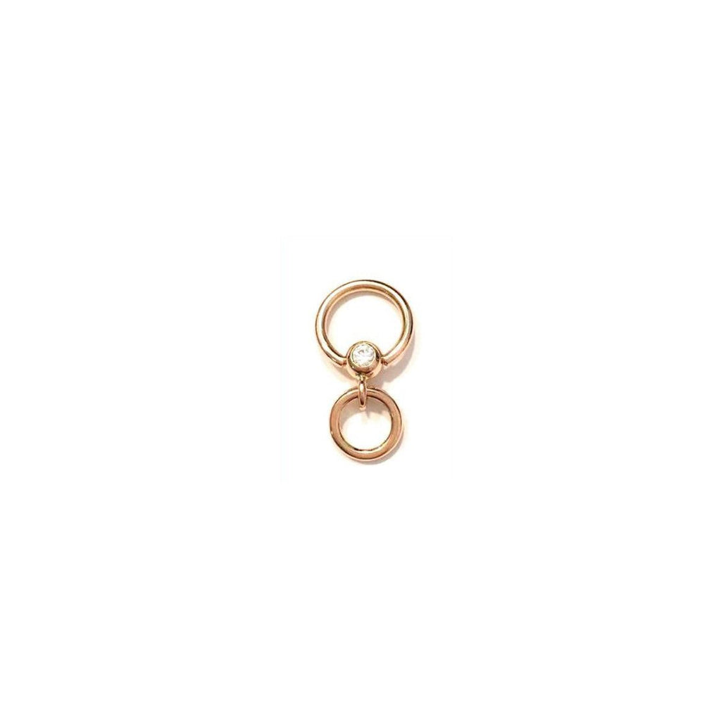 Body Gold Piercingschmuck Piercing Ringe/Hufeisen Goldener Intimring BCR für Klitorisvorhautpiercing "Ring der O" in 18 kt Gelb/Weiß oder Rosé Gold