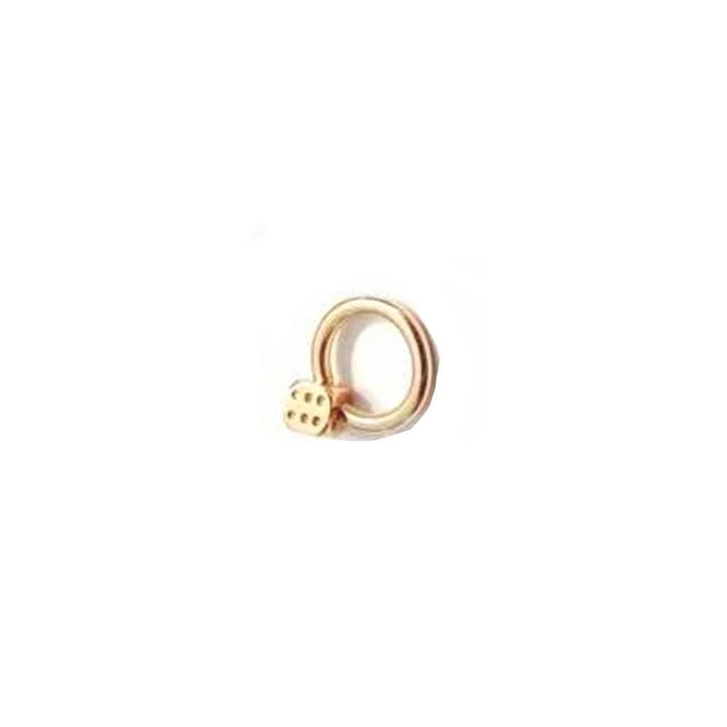 Body Gold Piercingschmuck Ringe/Hufeisen 6mm / Gelbgold 18kt Goldener Würfel-Ring/BCR 2,0 mm  in 18 kt Gelbgold/Weißgold oder Rosé Gold
