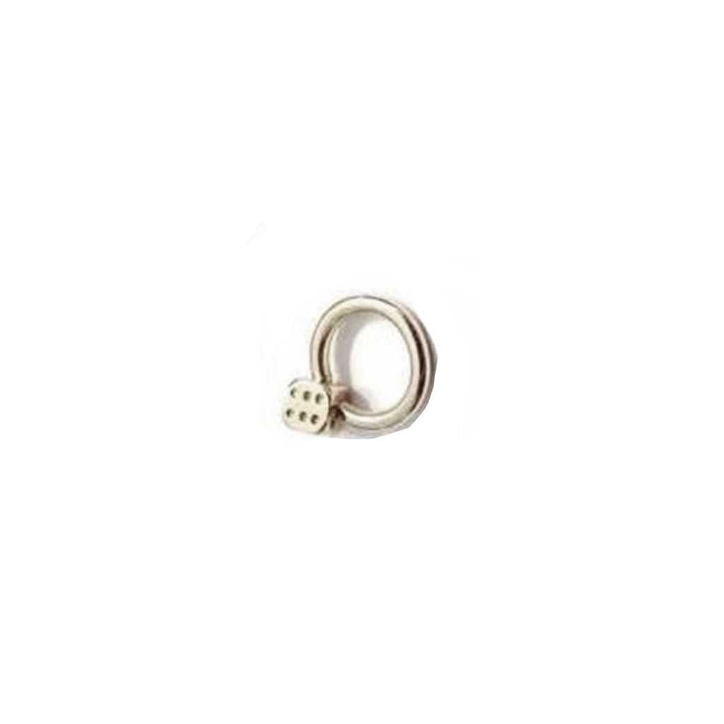 Body Gold Piercingschmuck Ringe/Hufeisen 6mm / Weißgold 18kt Rhodiniert Goldener Würfel-Ring/BCR 2,0 mm  in 18 kt Gelbgold/Weißgold oder Rosé Gold