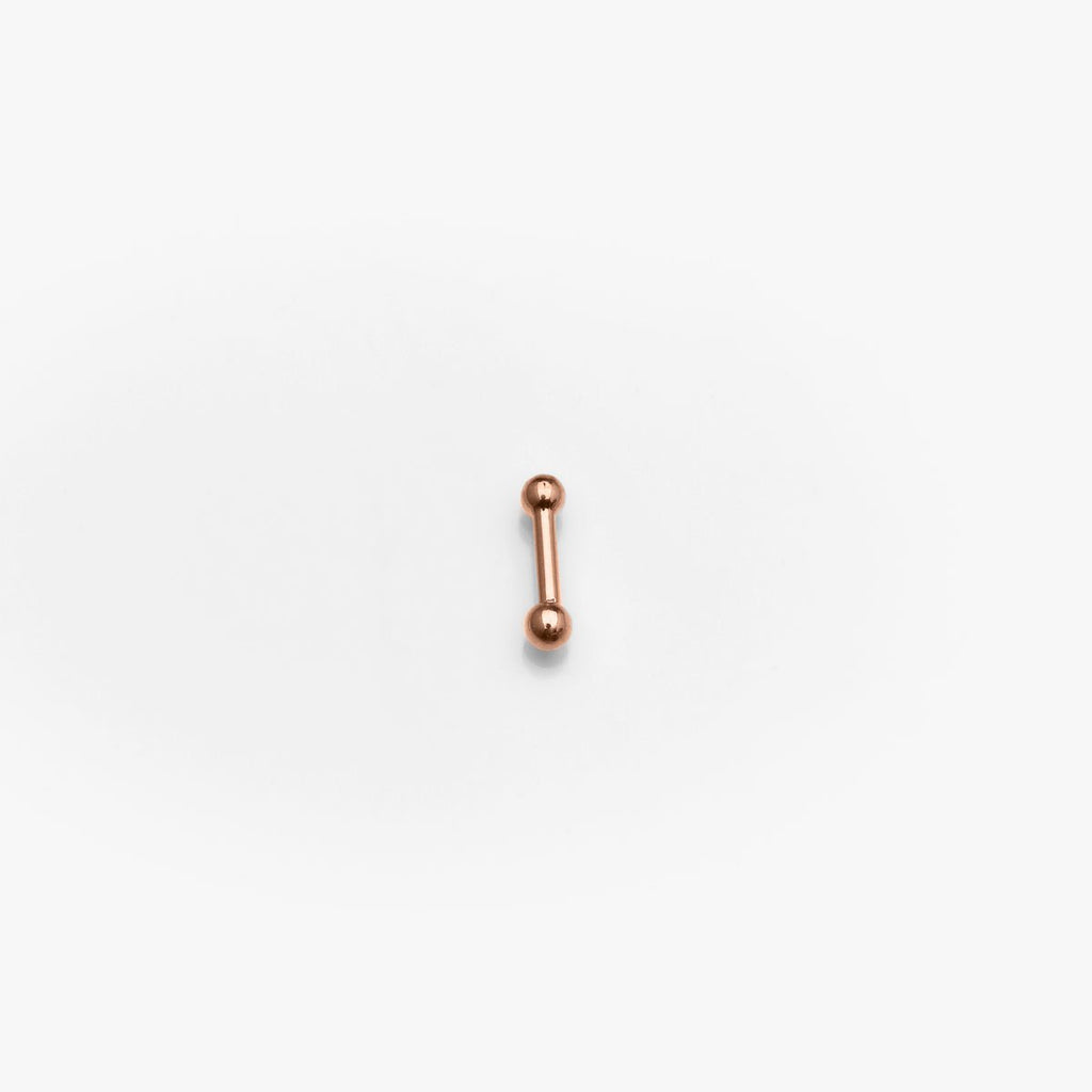 Body Gold Piercingschmuck Stege/Barbells Gerader Steg/Barbell 1,2 mm in 18 kt Rosé Gold