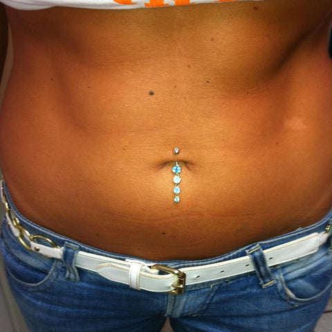 Goldene Piercingbananen mit Anhänger