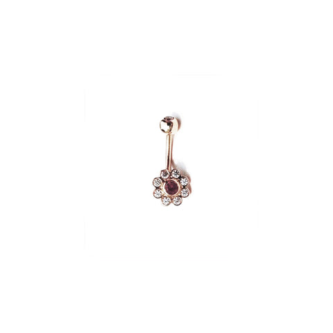 GoldenesBauchnabelpiercing-Blümchen-18ktgold