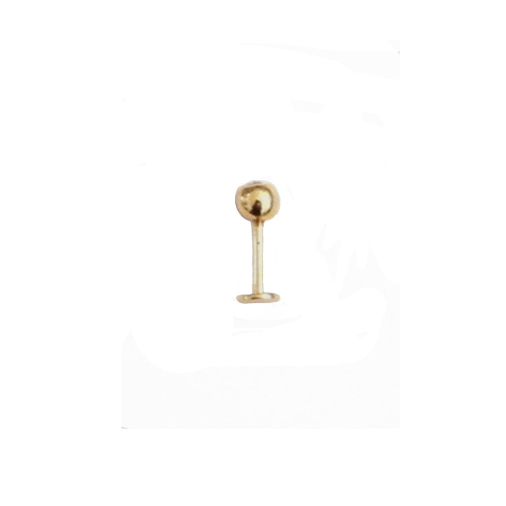 goldens-piercing-Goldener Labretstecker/Stud in 1,6 mm Dicke in 18 kt Gelbgold/Weißgold und Rosé Gold