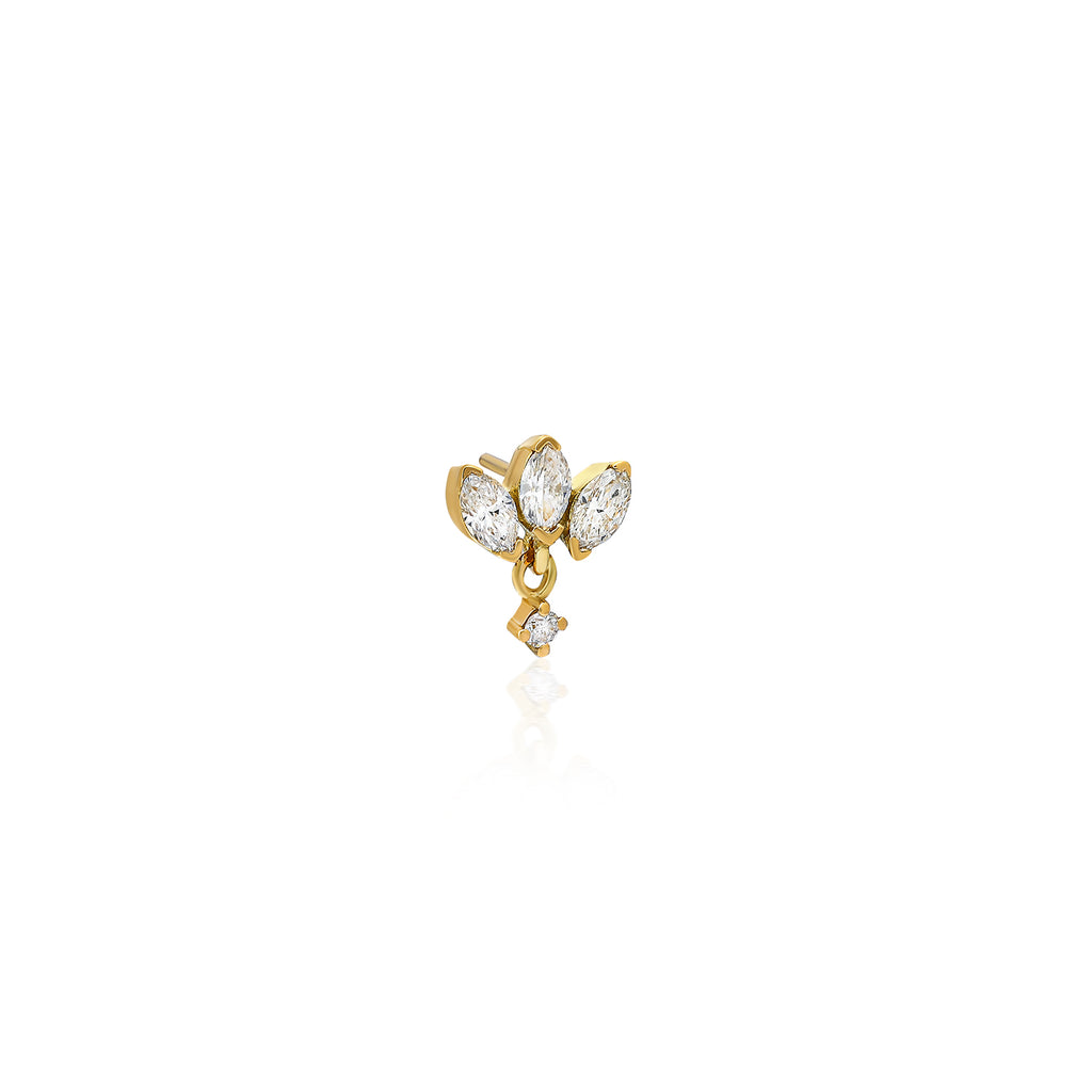 Diamantpiercing Helix 18k Gold