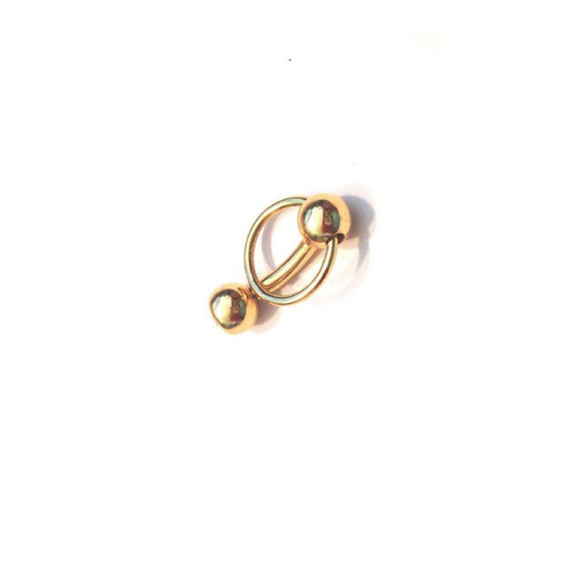 Goldener Intimpiercing Ring / BCR für Klitorisvorhaut Piercing Ring der O  in 18 kt Gelbgold, Weiß- oder Rosé Gold