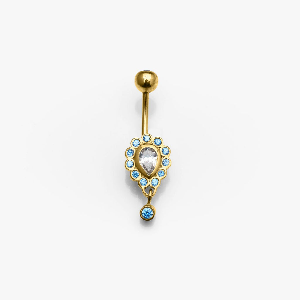 Body Gold Piercingschmuck Goldene Bananen Goldenes Bauchnabelpiercing "Queen" in 18 kt Gelbgold