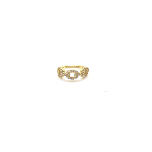 Body Gold Piercingschmuck Goldener Conchring Clicker, Orbitalpiercing Ring im Kettendesign 1,2 mm in 18 kt Gold