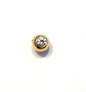 Body Gold Piercingschmuck Labret/Helix/Kugel Gelbgold Brillantkugel 5mm Gewinde 1,6 0,1 ct.