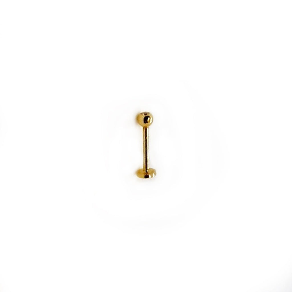 Body Gold Piercingschmuck Labret/Helix/Kugeln Goldener Labretstecker/Stud in 1,6 mm Dicke in 18 kt Gelbgold/Weißgold und Rosé Gold