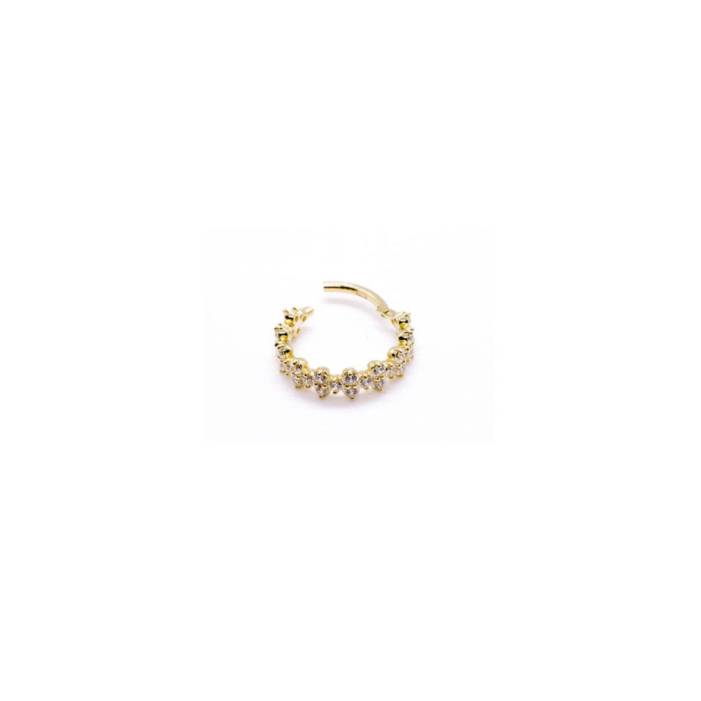 Body Gold Piercingschmuck Piercing Ringe/Hufeisen Goldener Conch/Orbital Piercing-Ring Clicker 1,2mm 18 kt Gelbgold/Weißgold/Rosé Gold