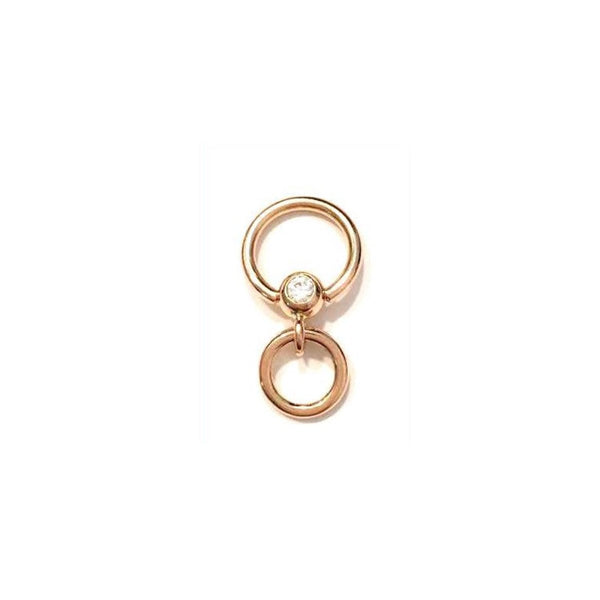 Body Gold Piercingschmuck Piercing Ringe/Hufeisen Goldener Intimring BCR für Klitorisvorhautpiercing "Ring der O" in 18 kt Gelb/Weiß oder Rosé Gold