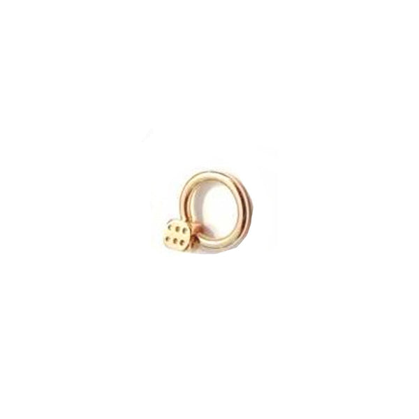 Body Gold Piercingschmuck Ringe/Hufeisen 6mm / Gelbgold 18kt Goldener Würfel-Ring/BCR 2,0 mm  in 18 kt Gelbgold/Weißgold oder Rosé Gold