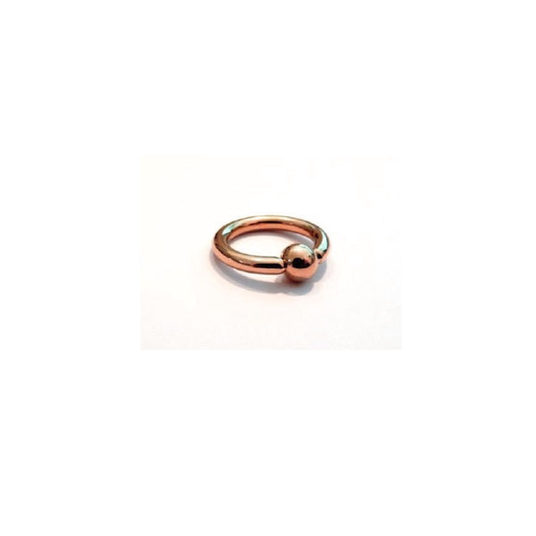 Body Gold Piercingschmuck Ringe/Hufeisen Goldener Klemmkugelring BCR Ring 2,0 mm mit Massivkugel in 18 kt Rosé Gold
