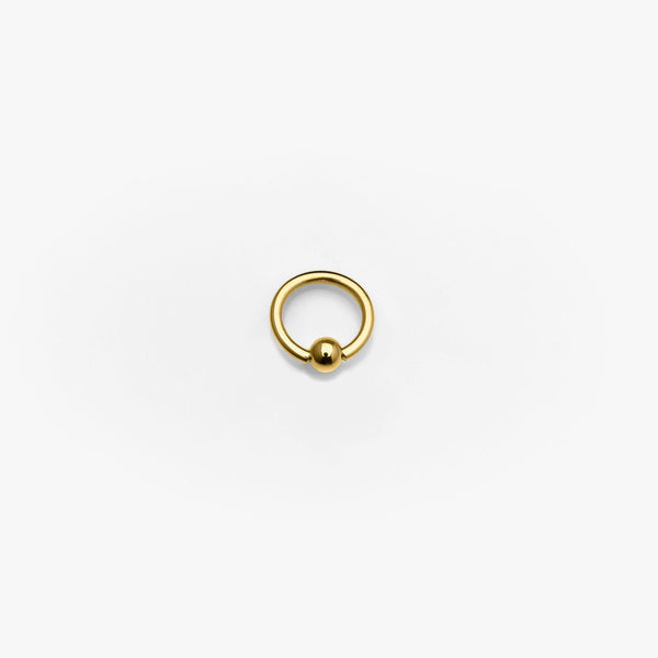 Body Gold Piercingschmuck Ringe/Hufeisen Piercingklemmring BCR  Stärke 1,6 mm mit Massivkugel in 18 kt. Gelbgold