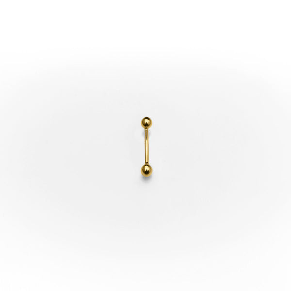 Body Gold Piercingschmuck Stege/Tunnel Goldene Minibanane Piercing 1,2mm in 18 kt Gelbgold